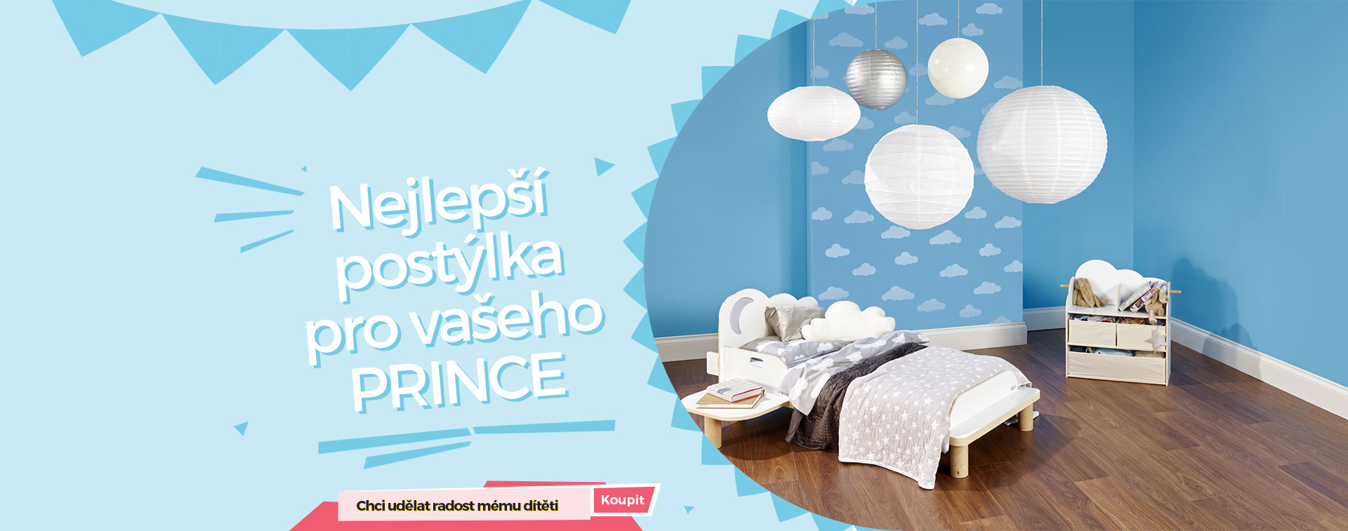 Dětská svítící postel Starbright