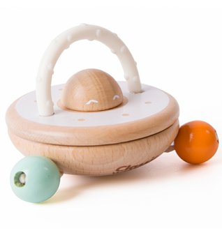 Dřevěné Montessori chrastítko UFO