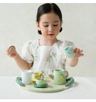 Dřevěná čajová sada