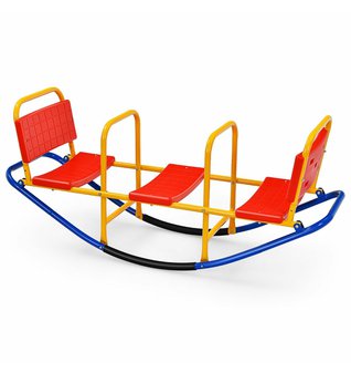 3 místná houpačka Garden Rocker - červeno-modrá
