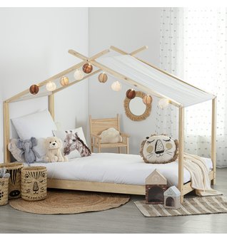 Dětská postel Montessori ve tvaru domečku 90 x 190 cm