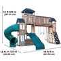 Dětské hřiště Treetop s turbo tobogánem a double skluzavkou 017