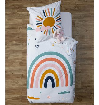 bavlněné oboustranné povlečení Rainbow