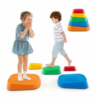 Barevné nášlapné kameny obdelníkové 5ks 01