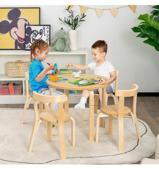 Dětský stůl a židle přírodní