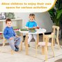 Dětský stoleček a židle v přírodní barvě