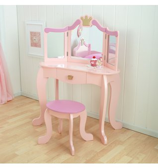 Dětský toaletní stolek Princezny s židličkou