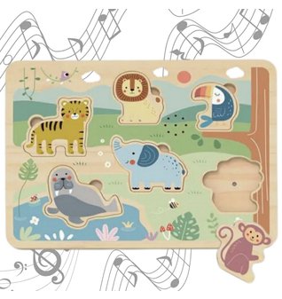 Montessori dřevěné puzzle Zvířátka 01