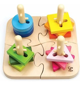 Motessori dřevěné puzzle Peg Puzzle