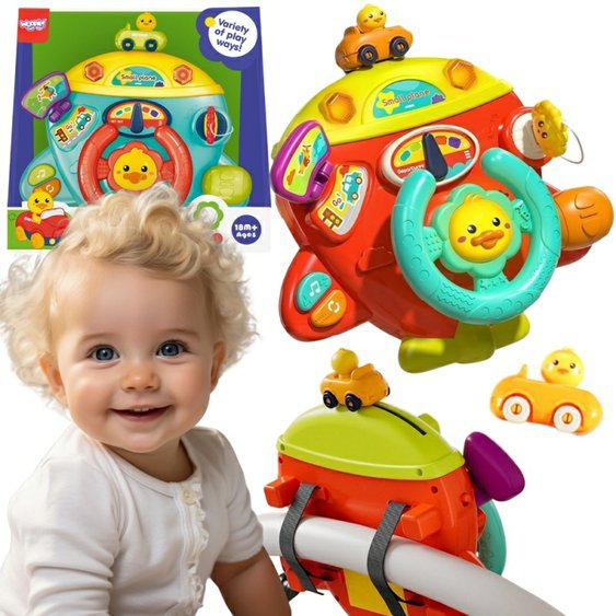 Montessori interaktivní volant letadlo