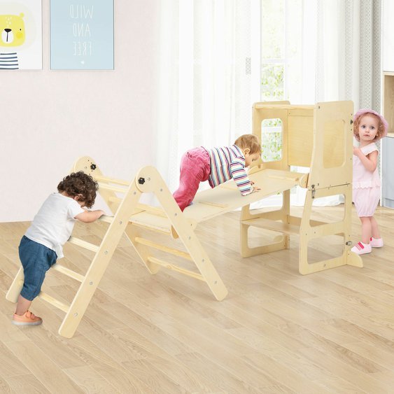 Montessori lezecí set 7v1 přírodní