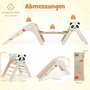 Montessori Piklerové trojúhelník se skluzavkou Panda Beige 02
