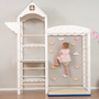 Montessori dětské hřiště Tower Climbing s rampou v provedení white/pastel - 03