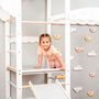 Montessori dětské hřiště Tower Climbing s rampou v provedení white/pastel - 04