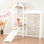 Montessori dětské hřiště Tower Climbing s rampou v provedení white/pastel - 02