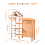 Montessori dětské hřiště Tower Climbing s rampou v provedení white/pastel - 09