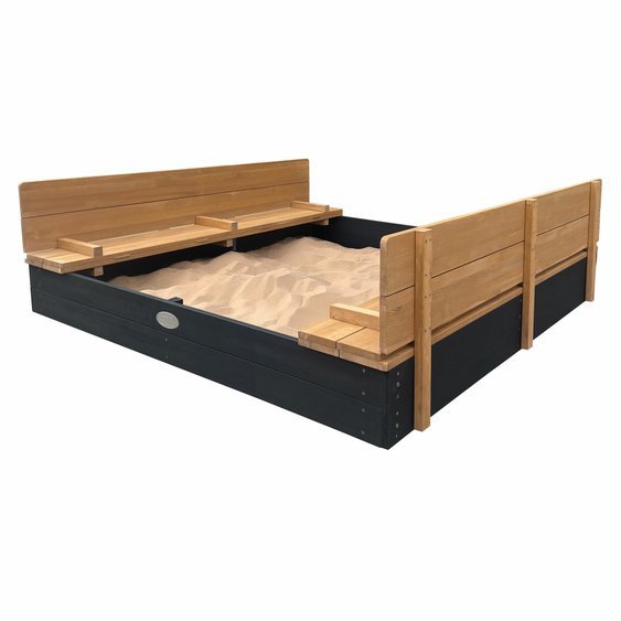 Pískoviště s víkem a sedátkem Cedar Ella XXL antracit
