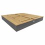 Pískoviště s víkem a sedátkem Cedar Ella XXL grey 01