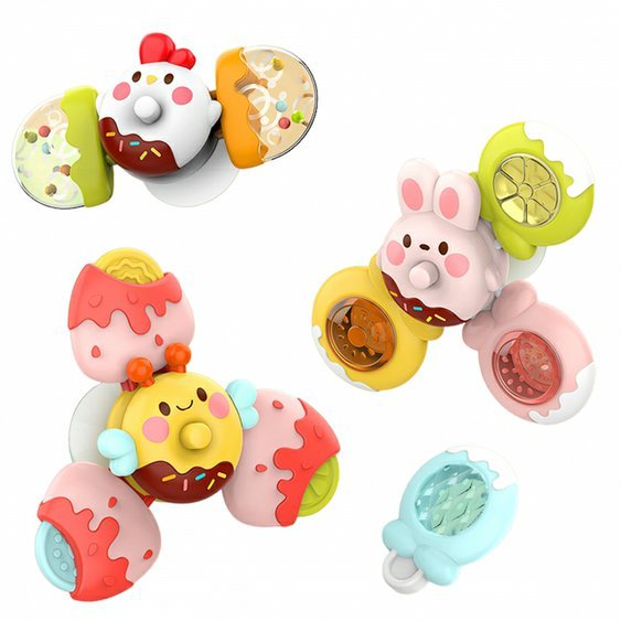 Senzorická hračka spinner - včela, kuře, králík